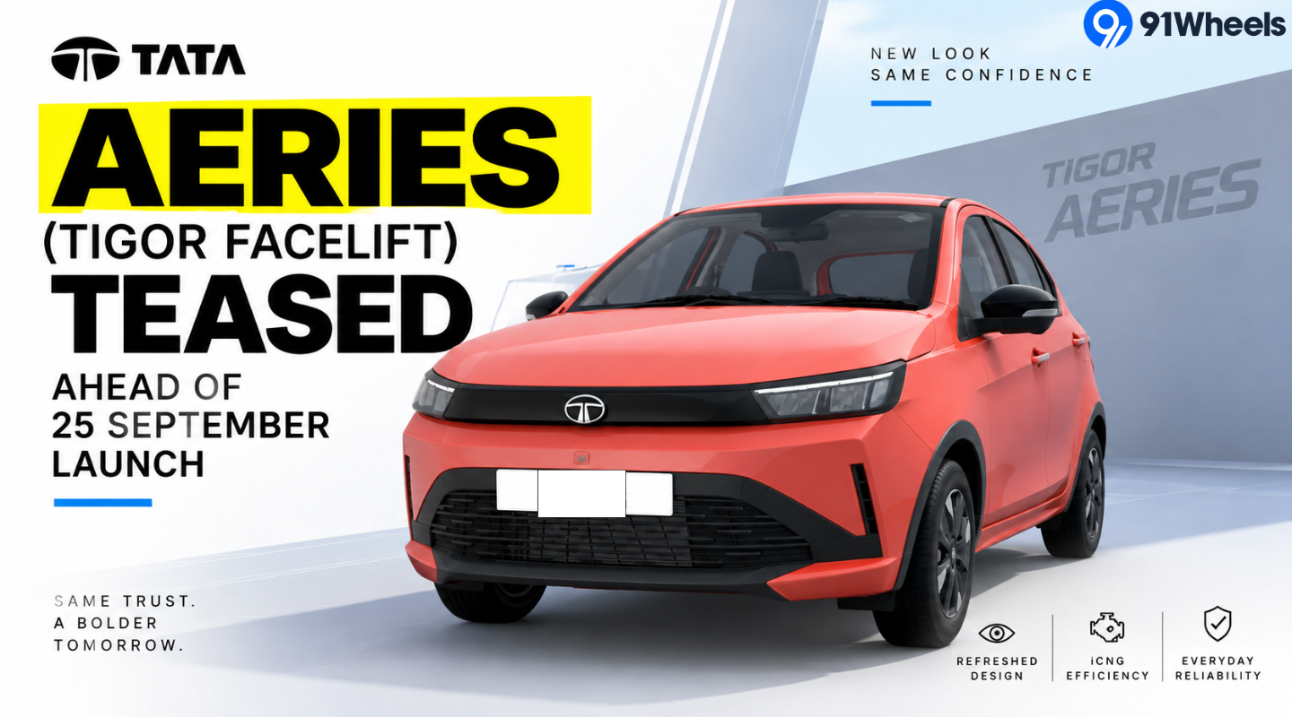 Tata Aeries (Tigor Facelift) Teased Ahead of 25 September Launch